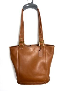 Vintage Coach Legacy Large Shopper British Tan Leather Shoulder Bag Style 9090